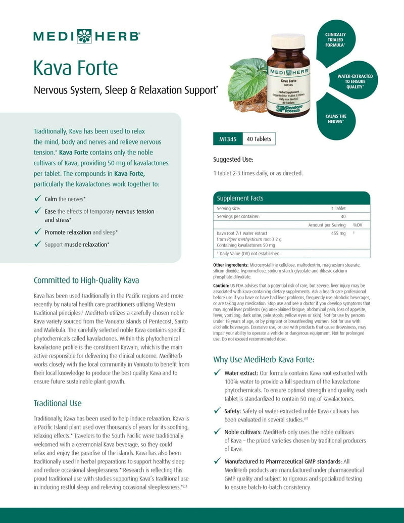 Kava Forte | MediHerb® | 60 Tablets