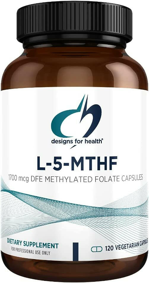 L-5-MTHF  | Designs for Health® | 120 Vegetarian Capsules