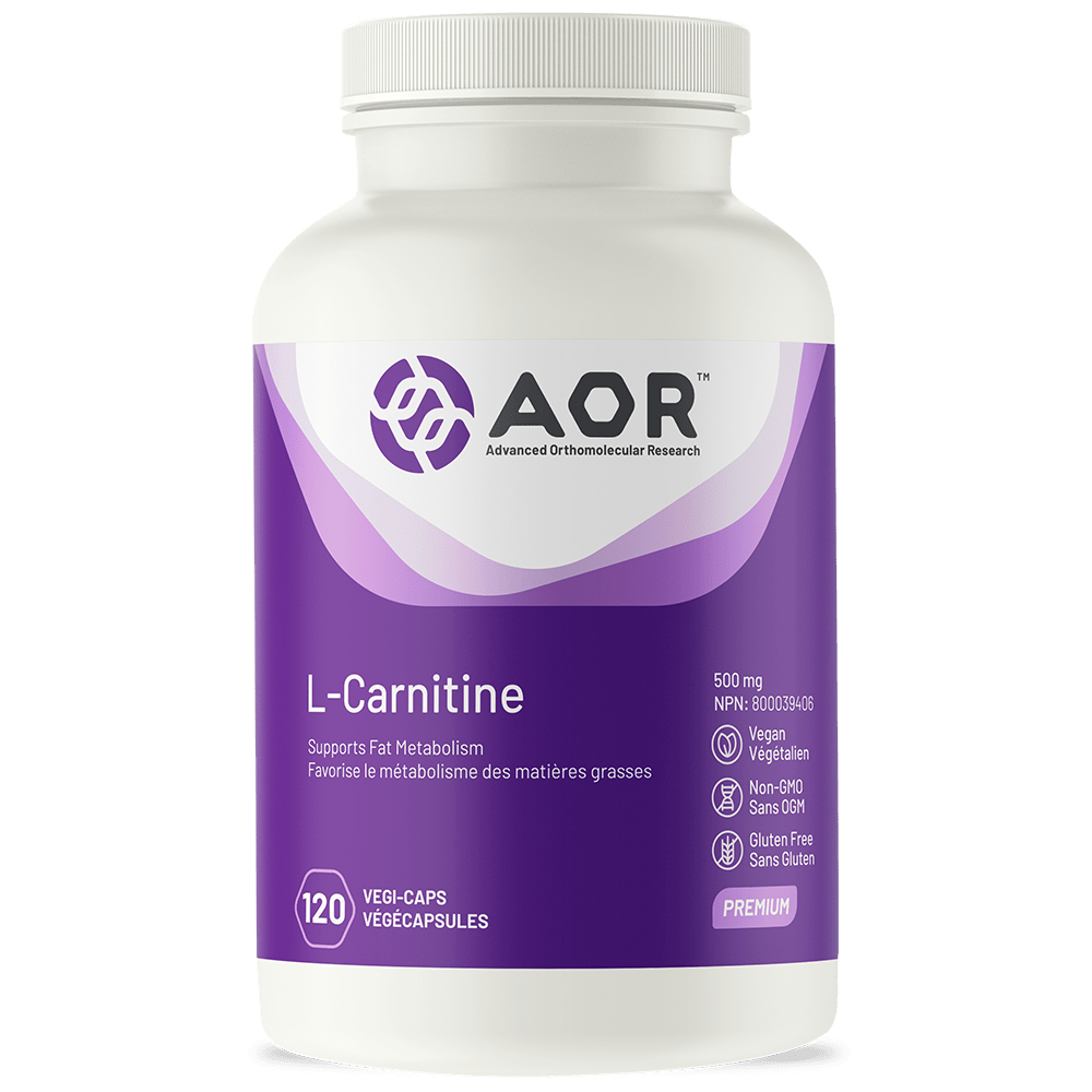 L-Carnitine 500 mg | AOR™ | 120 Veggie Caps - Coal Harbour Pharmacy