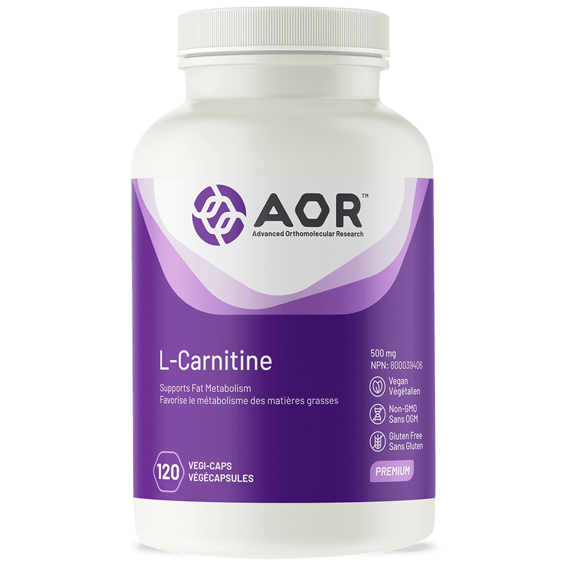 L-Carnitine 500 mg | AOR™ | 120 Veggie Caps - Coal Harbour Pharmacy