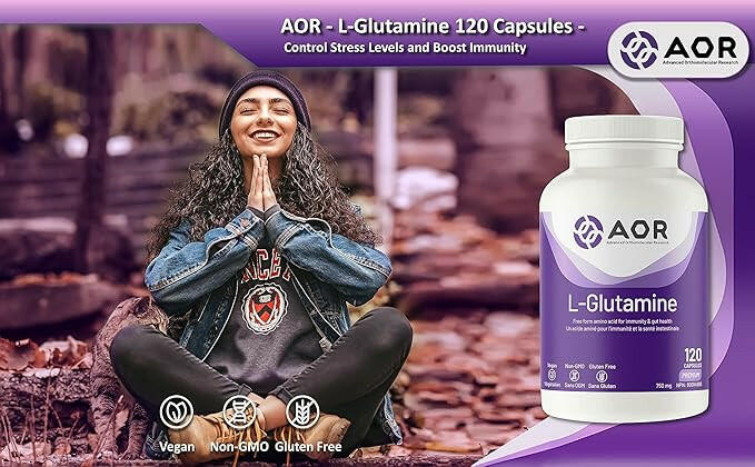 L-Glutamine 750mg | AOR™ | 120 Capsules
