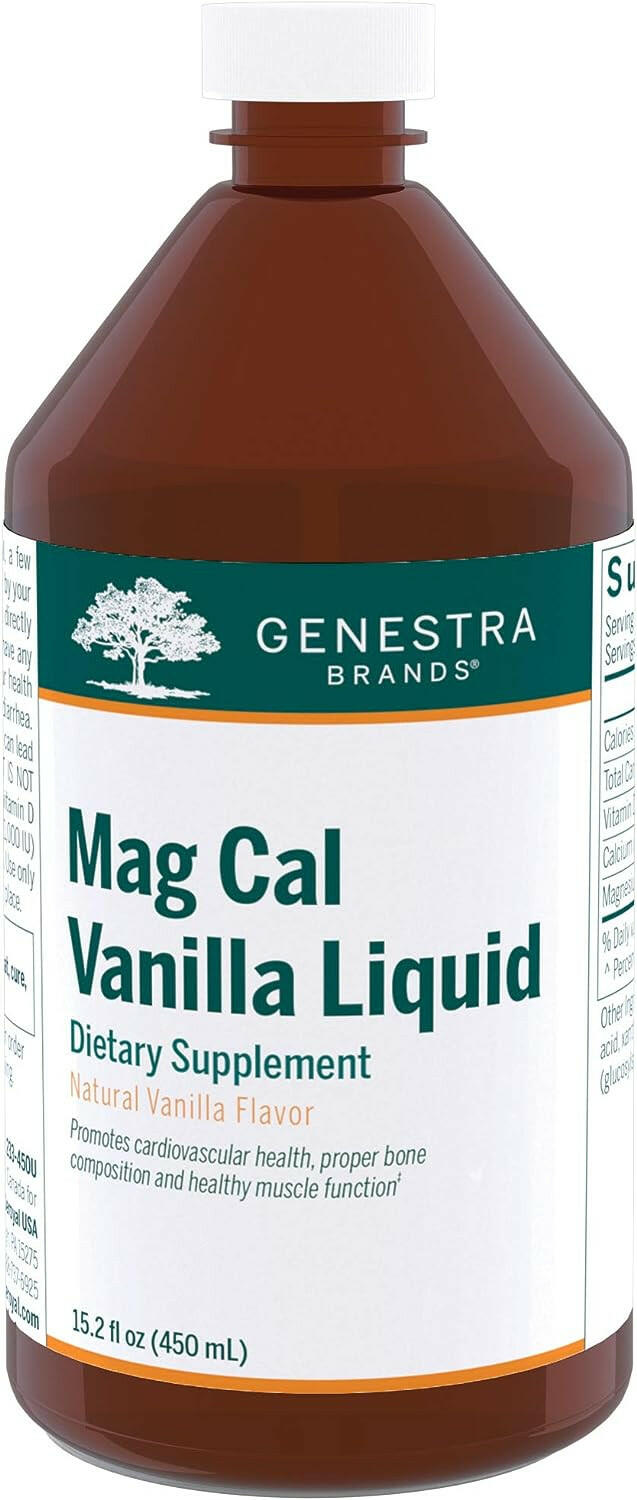 Mag Cal Vanilla Liquid | Genestra Brands® | 450 mL (15.2 fl oz) - Coal Harbour Pharmacy