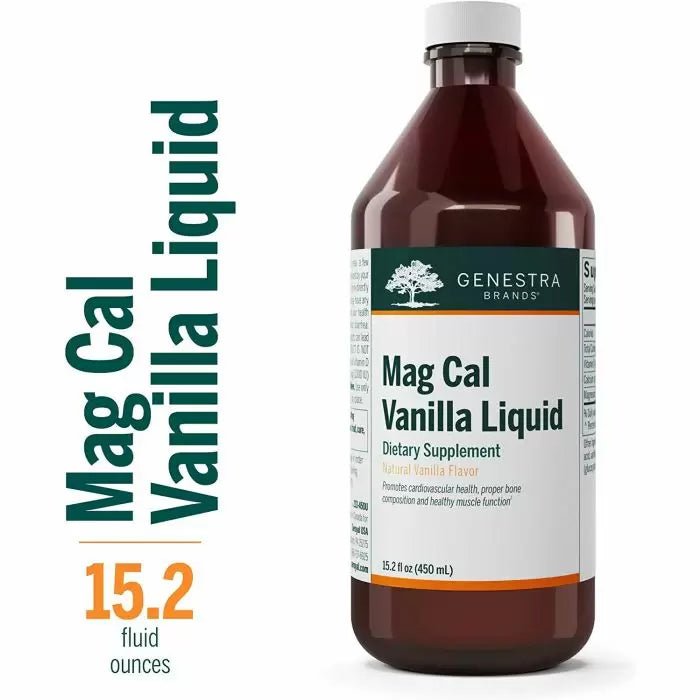 Mag Cal Vanilla Liquid | Genestra Brands® | 450 mL (15.2 fl oz) - Coal Harbour Pharmacy