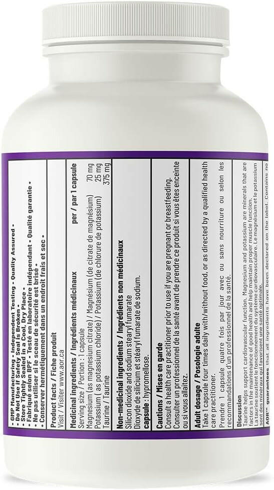 Mag-K-Taurine | AOR™ | 90 Capsules - Coal Harbour Pharmacy