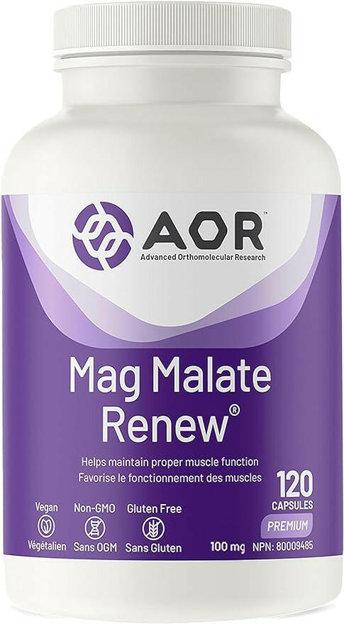 Mag Malate Renew 100mg | AOR™ | 120 or 240 Capsules - Coal Harbour Pharmacy