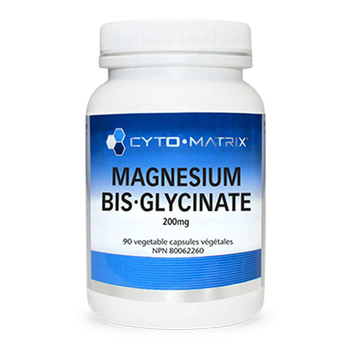 Magnesium Bis-Glycinate 200mg | Cytomatrix® | 90 Vegetable Capsules