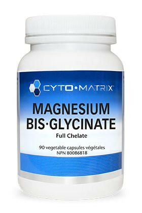 Magnesium Bis-Glycinate 80mg Full Chelate | Cytomatrix® | 90 Vegetable Capsules