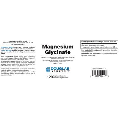 Magnesium Glycinate | Douglas Laboratories | 120 Veg. Capsules - Coal Harbour Pharmacy