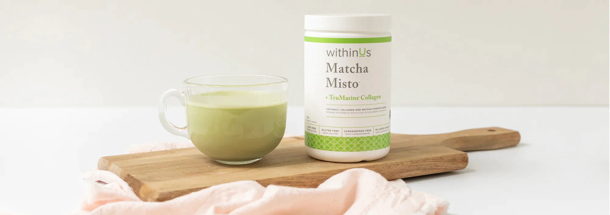 Matcha Misto + TruMarine® Collagen Jar | withinUs™ | 280G (25 Servings) - Coal Harbour Pharmacy