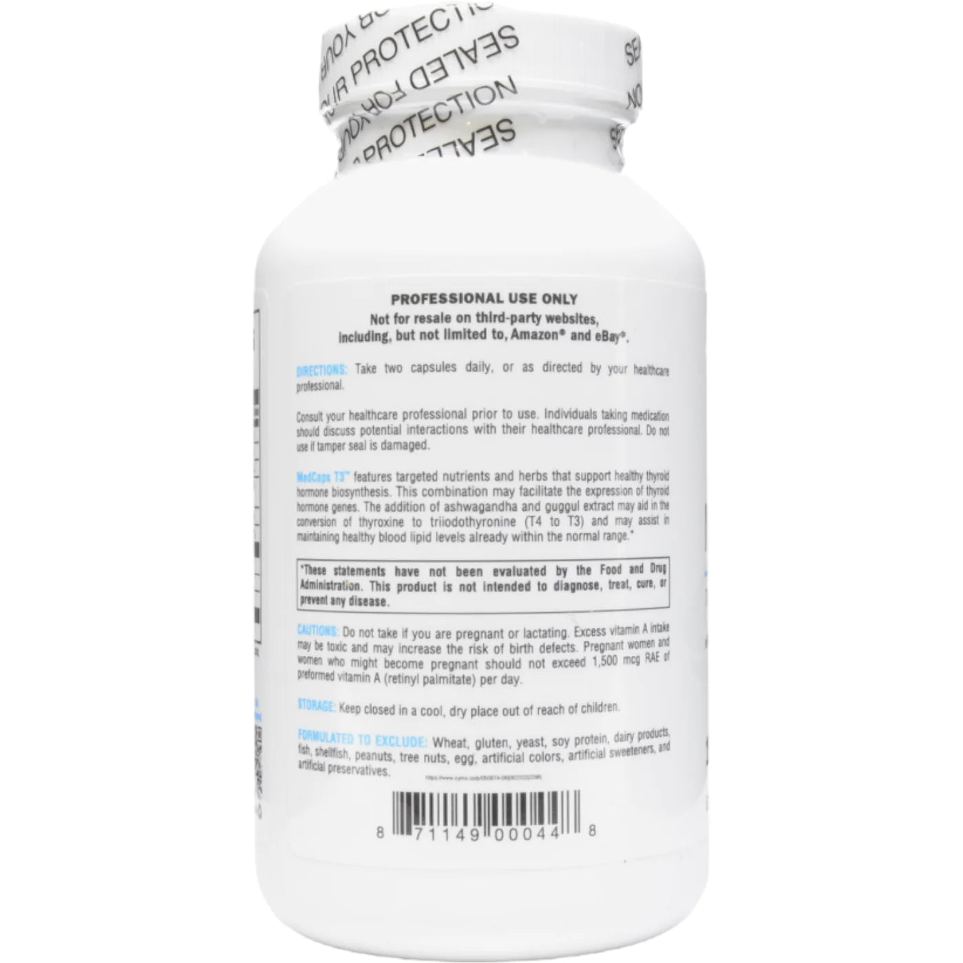 MedCaps T3™ | Xymogen® | 120 Capsules - Coal Harbour Pharmacy
