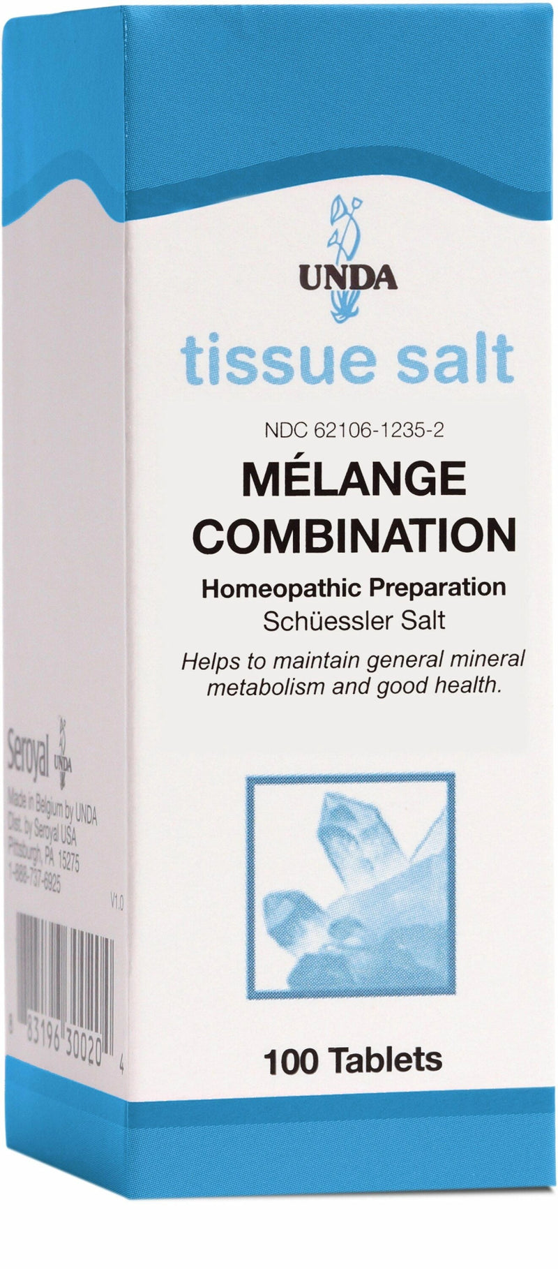 Mélange Combination | UNDA Tissue Salt | 100 Tablets - Coal Harbour Pharmacy