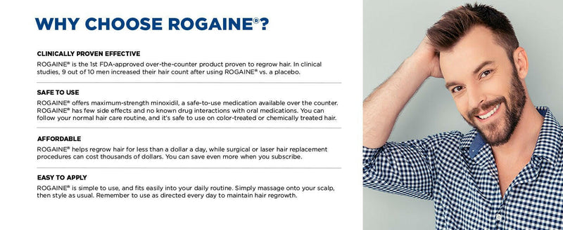 MEN's Rogaine® Foam ‎| Johnson & Johnson | 3 x 60g - Coal Harbour Pharmacy