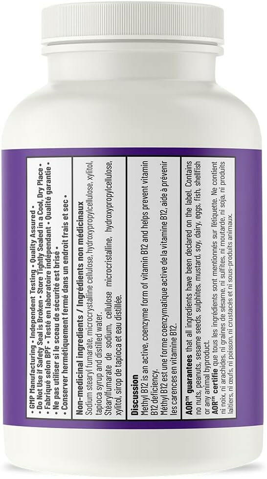 Methyl B12 - 5 mg | AOR™ | 60 Lozenges