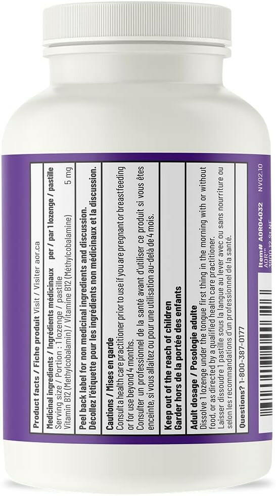 Methyl B12 - 5 mg | AOR™ | 60 Lozenges