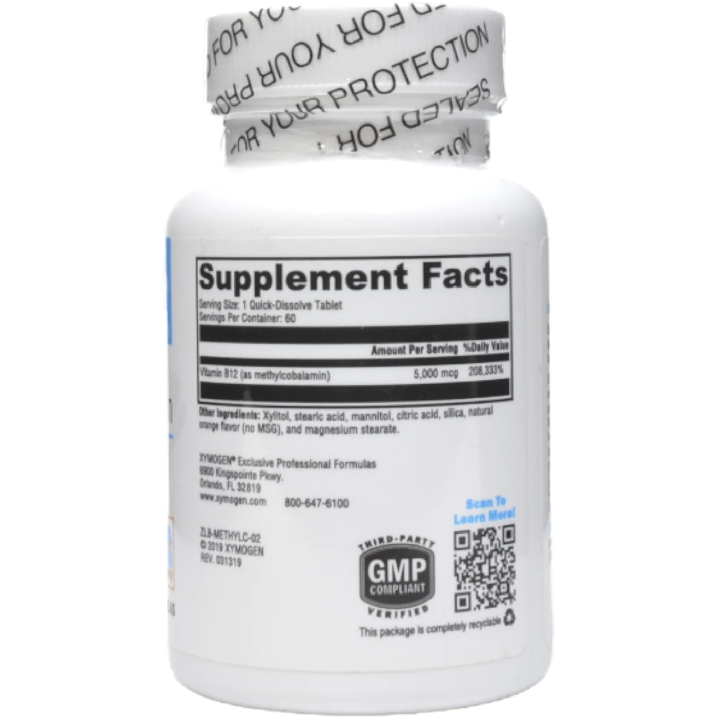Methylcobalamin | Xymogen® | 60 Tablets