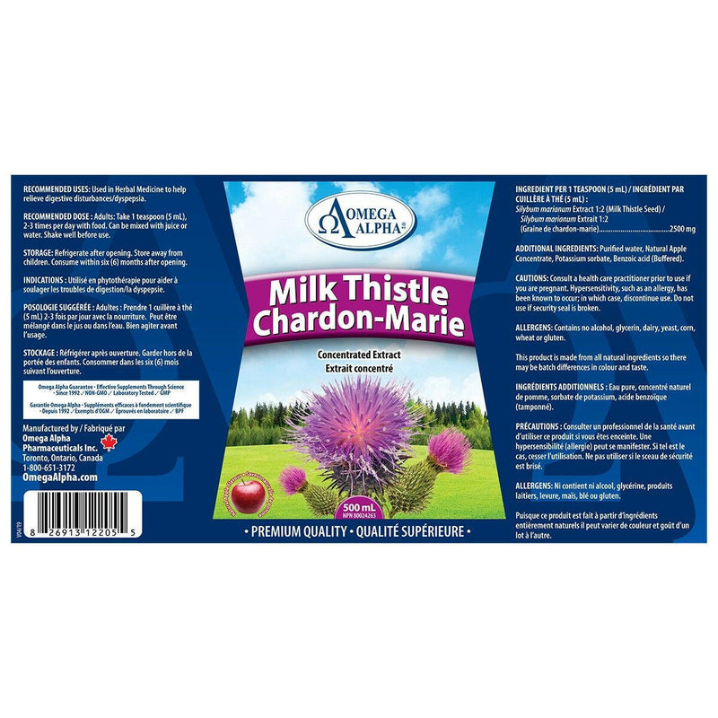 Milk Thistle | Omega Alpha® | 500 mL - Coal Harbour Pharmacy