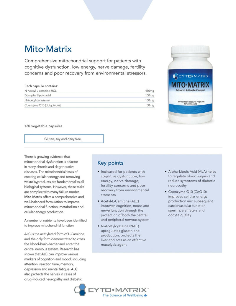 Mito-Matrix | Cytomatrix® | 120 Veggie Caps - Coal Harbour Pharmacy