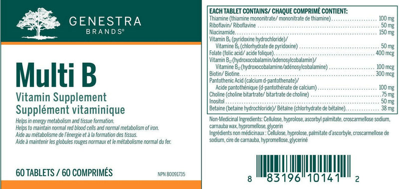 Multi B | Genestra Brands® | 60 Tablets - Coal Harbour Pharmacy