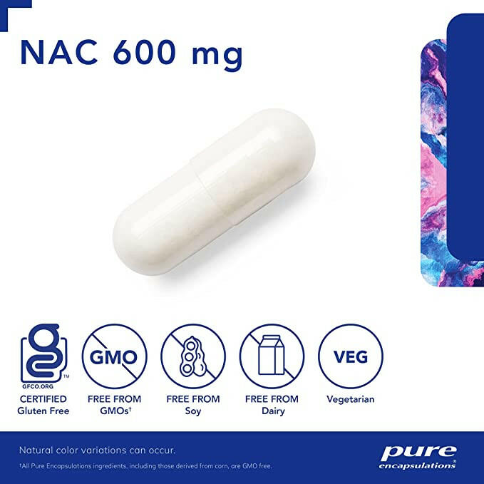 NAC 600 mg | Pure Encapsulations® | 90 Capsules - Coal Harbour Pharmacy