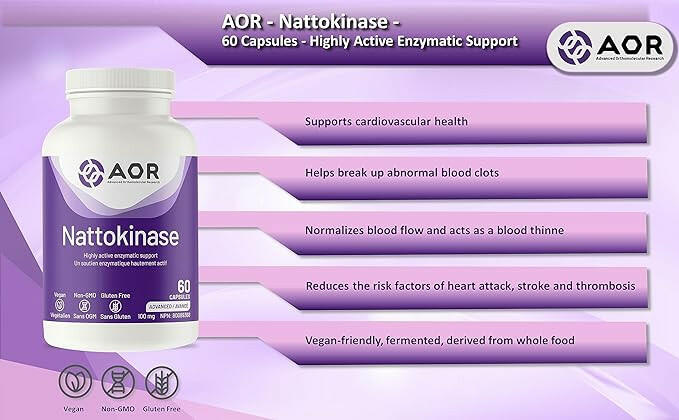 Nattokinase 100mg | AOR™ | 60 Capsules - Coal Harbour Pharmacy