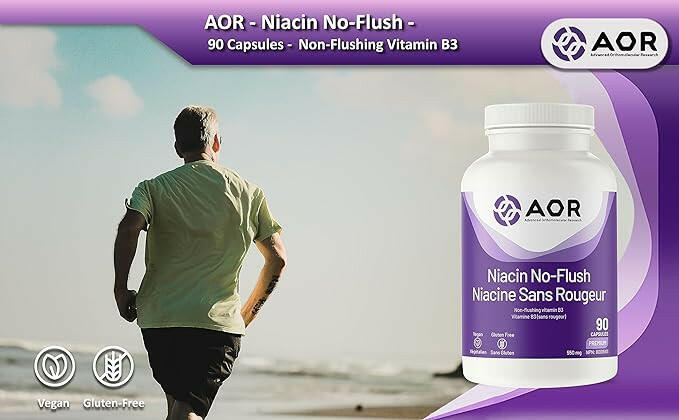Niacin No-Flush | AOR™ | 90 Capsules - Coal Harbour Pharmacy