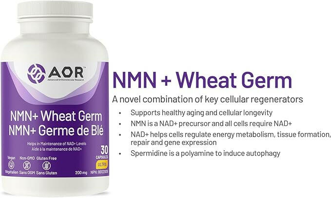 NMN + Wheat Germ | AOR™ | 30 Capsules - Coal Harbour Pharmacy