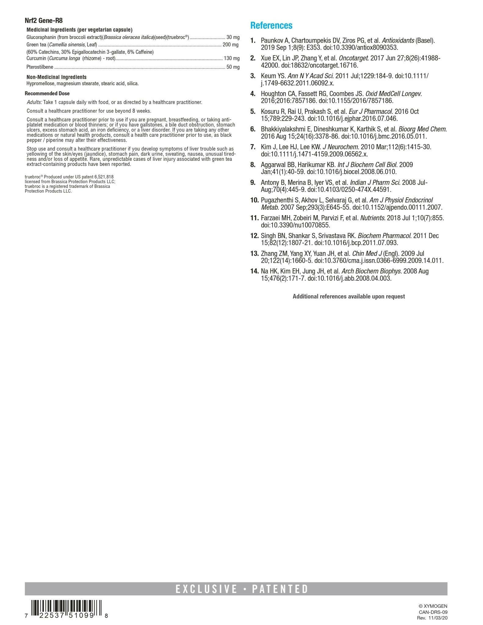 Nrf2 Gene-R8™ | Xymogen® | 30 Capsules - Coal Harbour Pharmacy