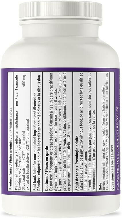 Olive Leaf Extract | AOR™ | 60 Capsules - Coal Harbour Pharmacy