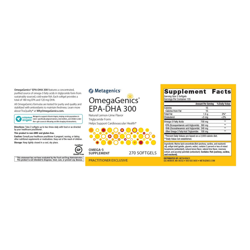 OmegaGenics EPA-DHA 300 | Metagenics® | 270 Softgels - Coal Harbour Pharmacy
