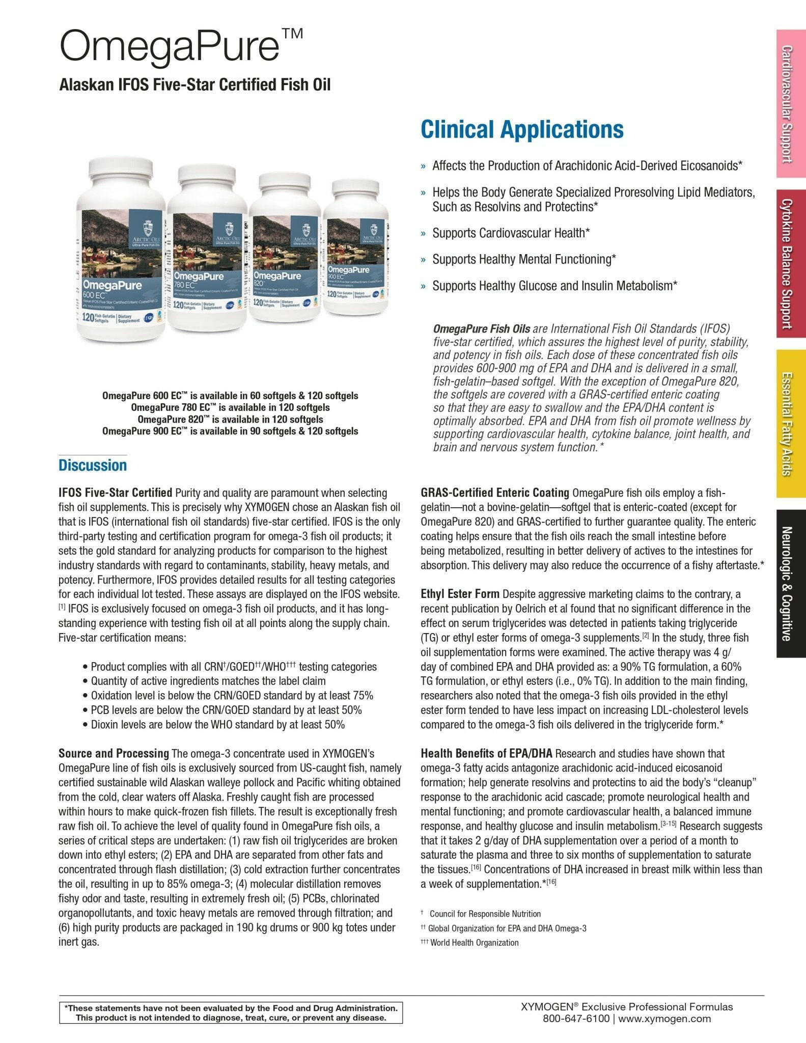 OmegaPure 820™ | Xymogen® | 120 Softgels - Coal Harbour Pharmacy