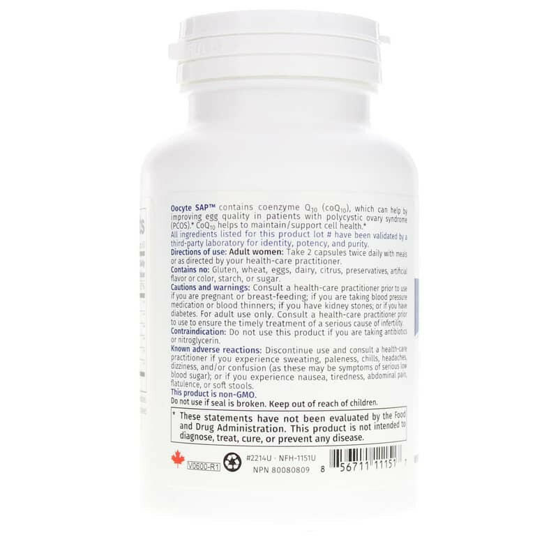 Oocyte SAP | NFH | 120 Capsules - Coal Harbour Pharmacy