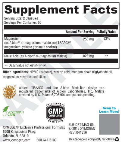 OptiMag® 125 | Xymogen® | 120 Capsules - Coal Harbour Pharmacy
