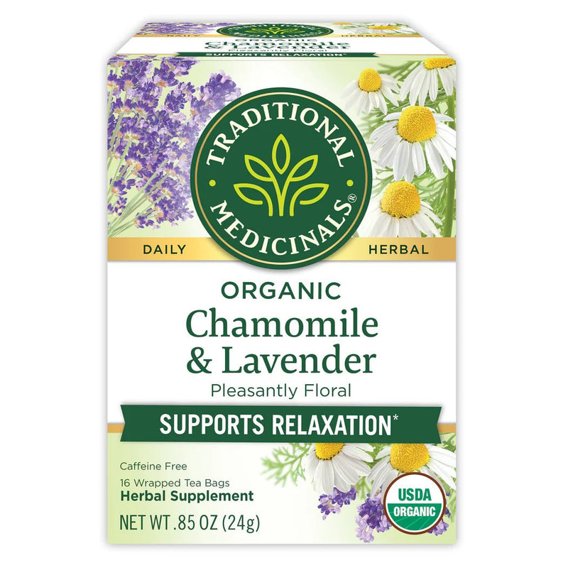 Organic Chamomile & Lavender Tea | Traditional Medicinals® | 16 Tea Bags