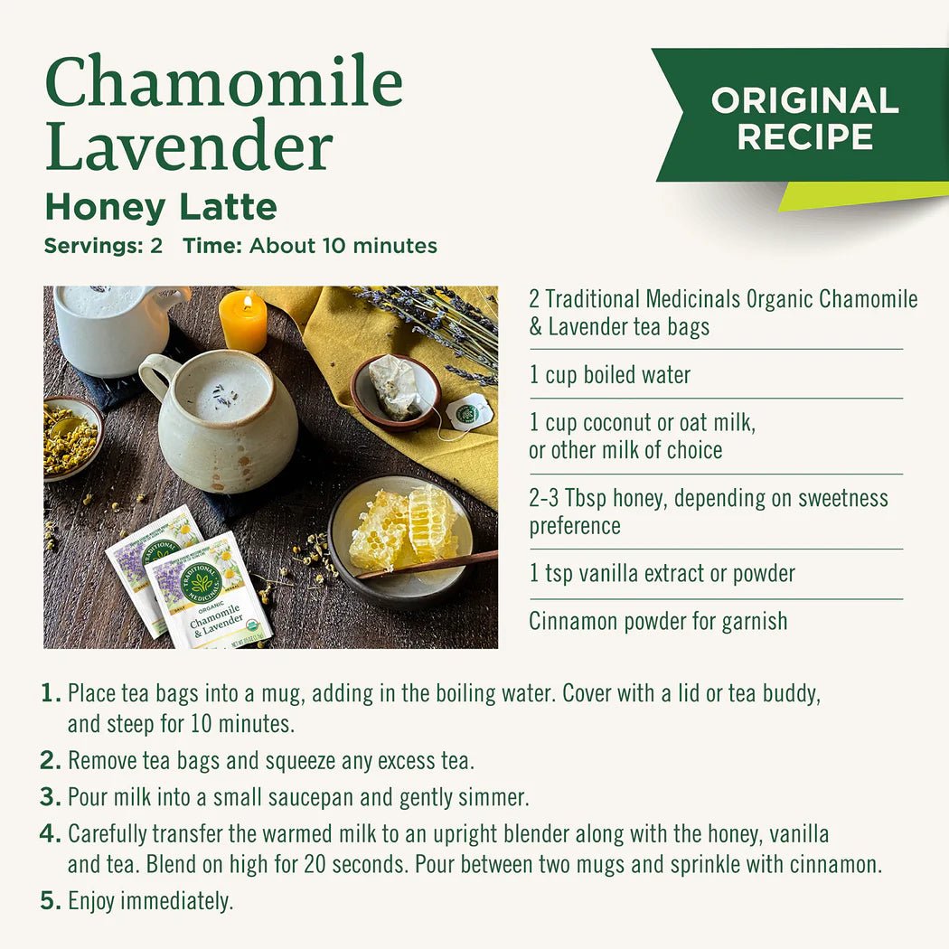 Organic Chamomile & Lavender Tea | Traditional Medicinals® | 16 Tea Bags