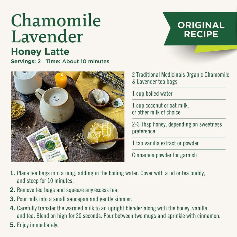 Organic Chamomile & Lavender Tea | Traditional Medicinals® | 16 Tea Bags