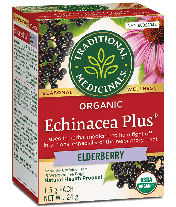 Organic Echinacea Plus® Elderberry Tea | Traditional Medicinals® | 16 Tea Bags