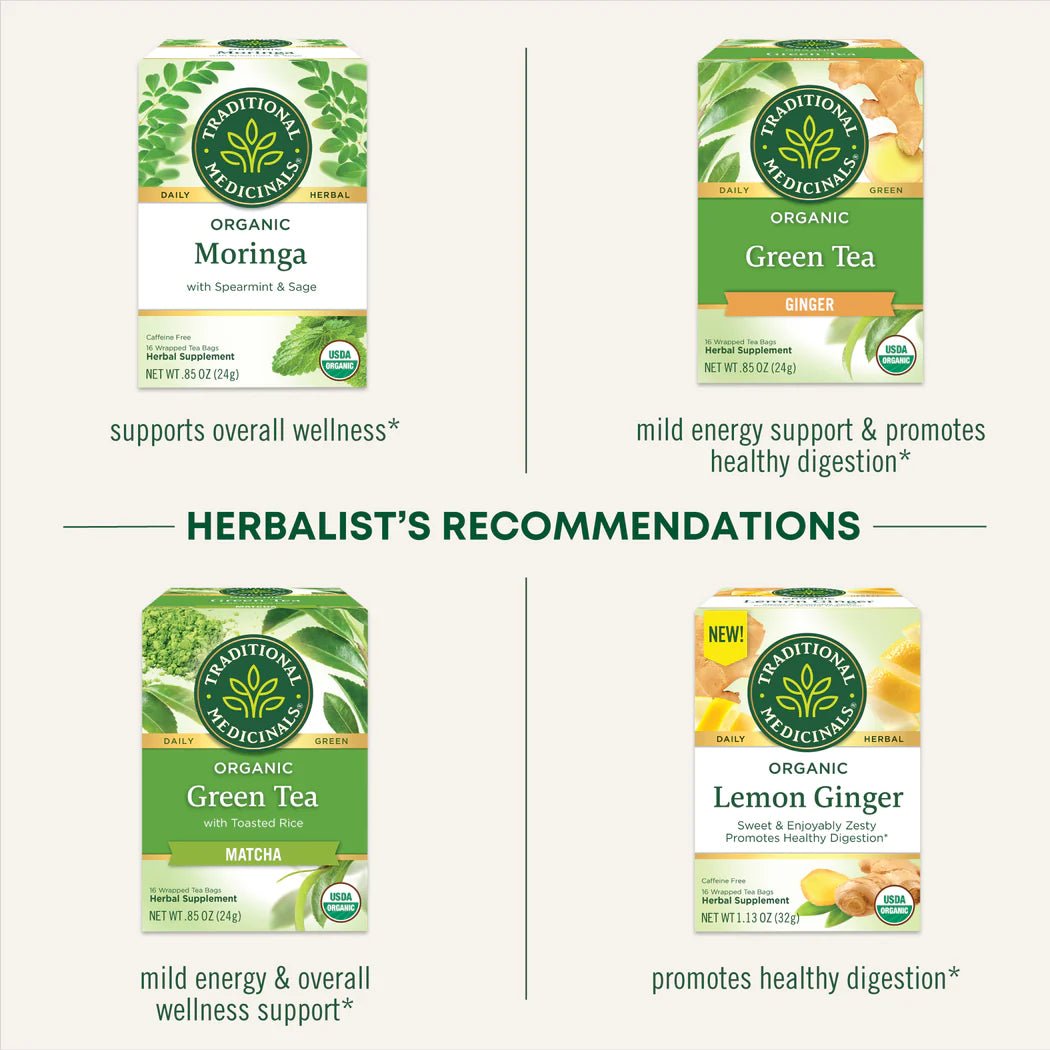Organic Green Tea Lemongrass | Traditional Medicinals® | 16 Tea Bags