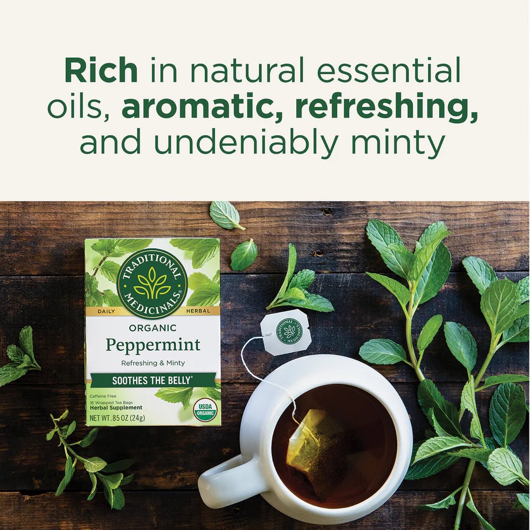Organic Peppermint Tea | Traditional Medicinals® | 16 Tea Bags - Coal Harbour Pharmacy