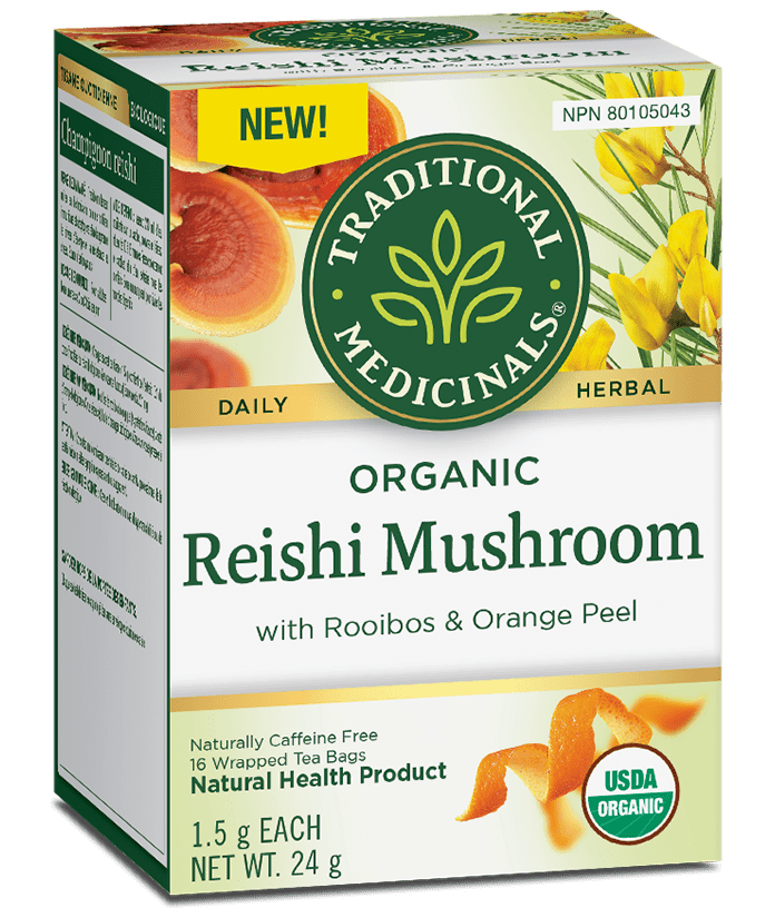 Organic Reishi Mushroom with Rooibos & Orange Peel Tea | Traditional Medicinals® | 16 Tea Bags - Coal Harbour Pharmacy