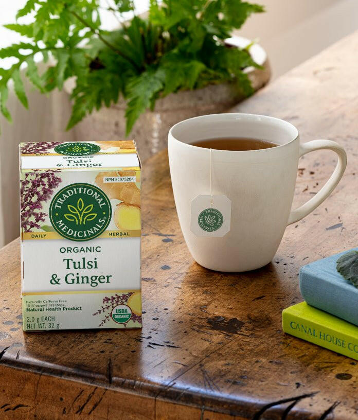 Organic Tulsi & Ginger Tea | Traditional Medicinals® | 16 Tea Bags - Coal Harbour Pharmacy