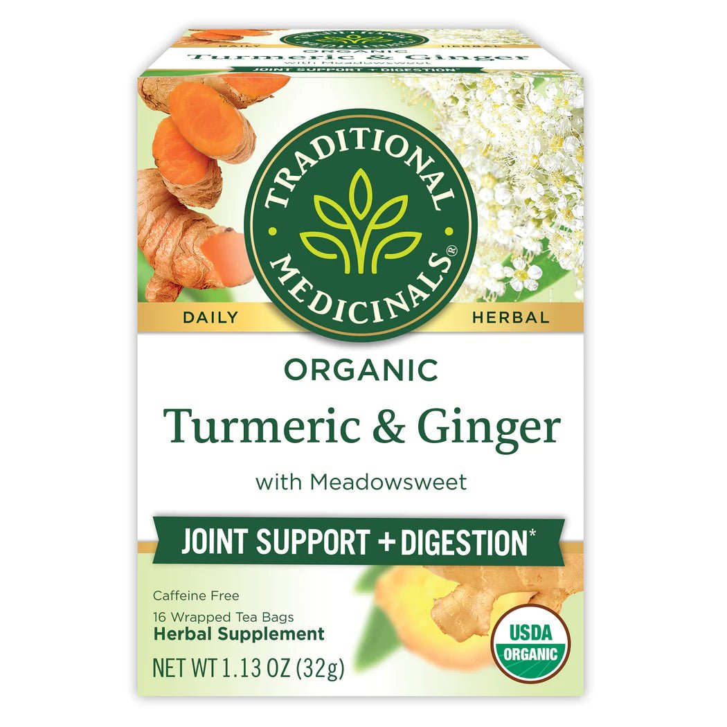 Organic Turmeric with Meadowsweet & Ginger Tea | Traditional Medicinals® | 16 Tea Bags - Coal Harbour Pharmacy