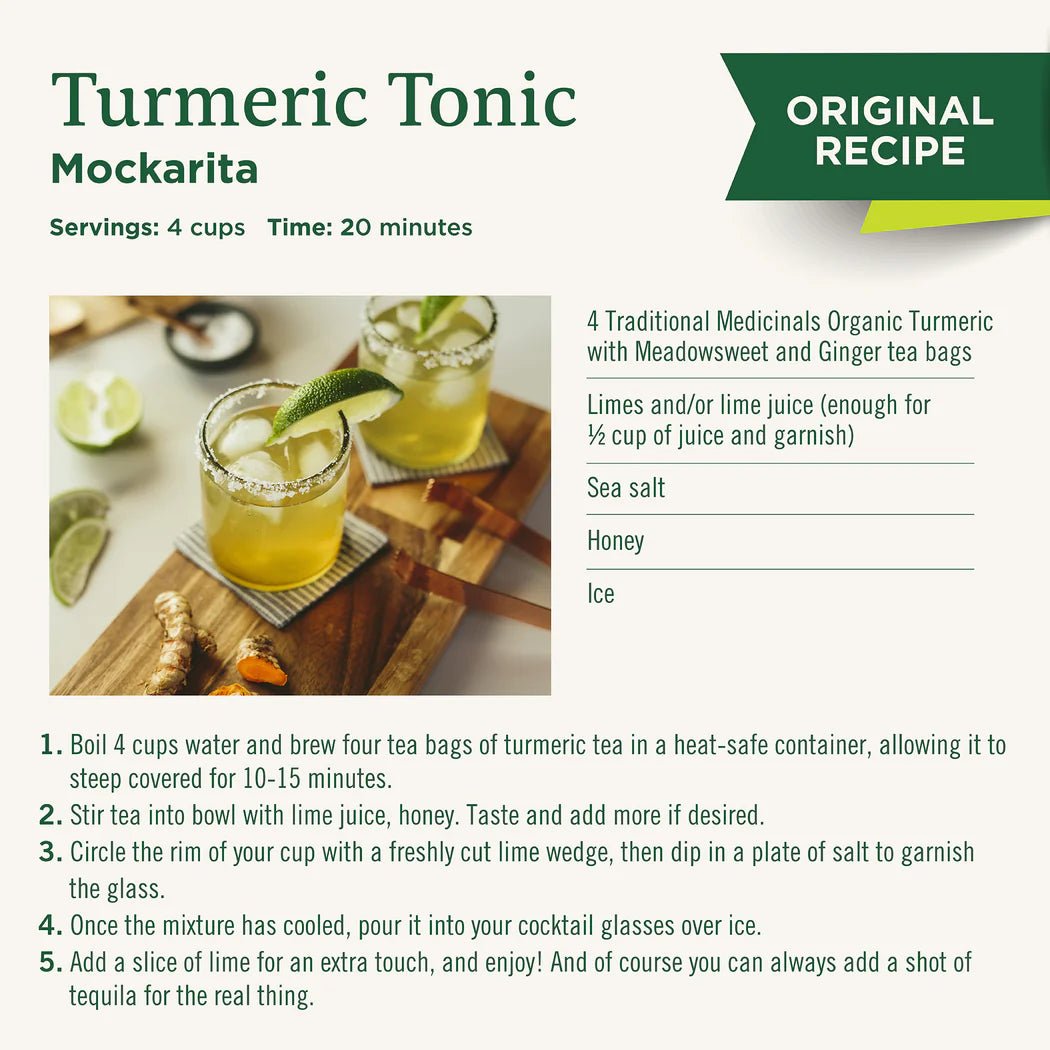 Organic Turmeric with Meadowsweet & Ginger Tea | Traditional Medicinals® | 16 Tea Bags - Coal Harbour Pharmacy