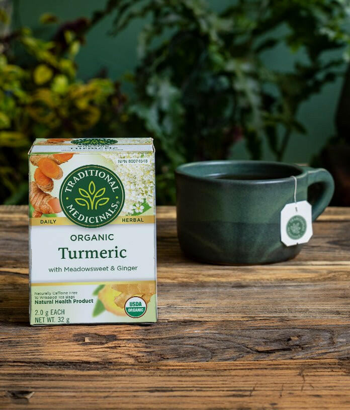 Organic Turmeric with Meadowsweet & Ginger Tea | Traditional Medicinals® | 16 Tea Bags - Coal Harbour Pharmacy