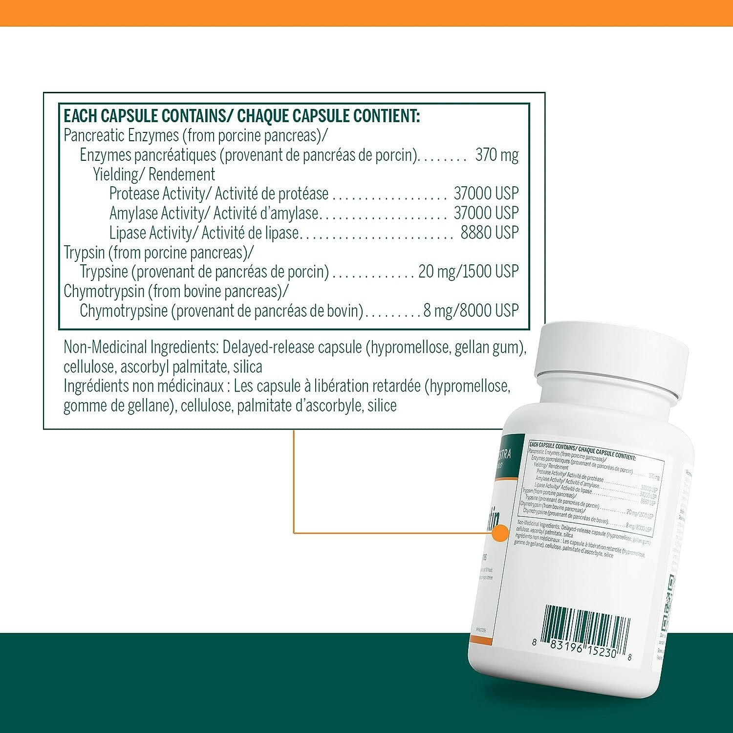 Pancreatin | Genestra Brands® | 60 Vegetarian Capsules - Coal Harbour Pharmacy