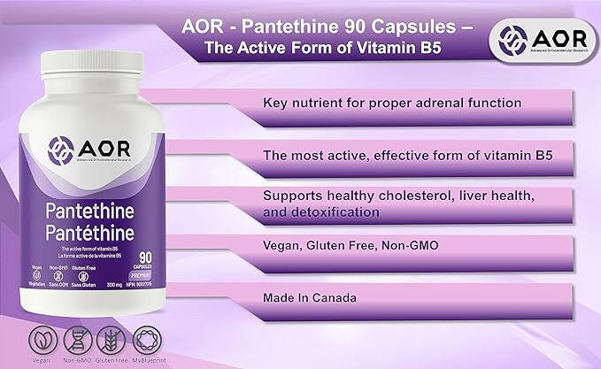 Pantethine | AOR™ | 90 Capsules - Coal Harbour Pharmacy