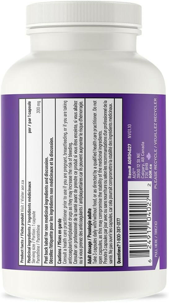 Pantethine | AOR™ | 90 Capsules - Coal Harbour Pharmacy