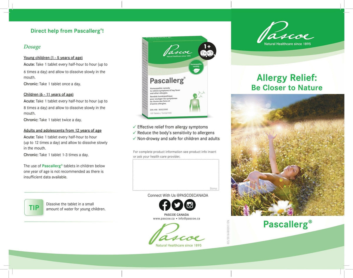 Pascallerg | Homeopathic Allergy Relief Tablets | Coal Harbour Pharmacy ...