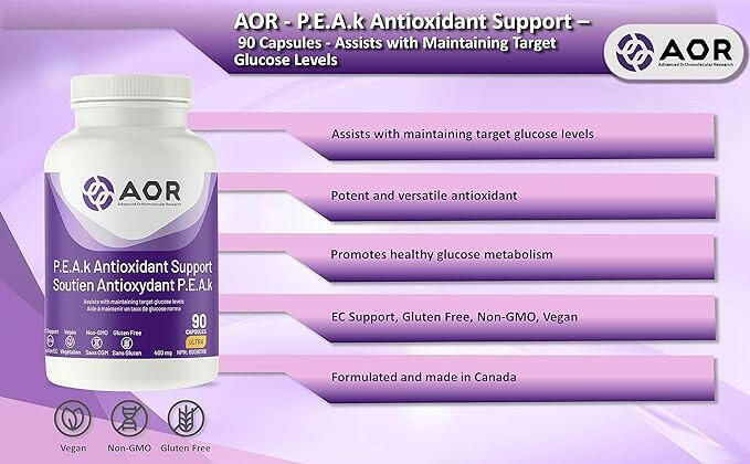 P.E.A.k Antioxidant Support | AOR™ | 90 Capsules - Coal Harbour Pharmacy