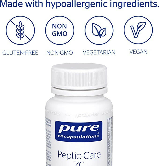 Peptic-Care ZC | Pure Encapsulations® | 60 Vegetable Capsules - Coal Harbour Pharmacy
