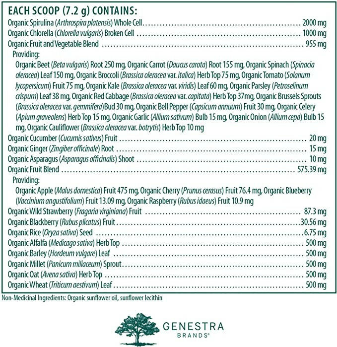 Phyto Greens Powder | Genestra Brands® | 216 Grams - Coal Harbour Pharmacy